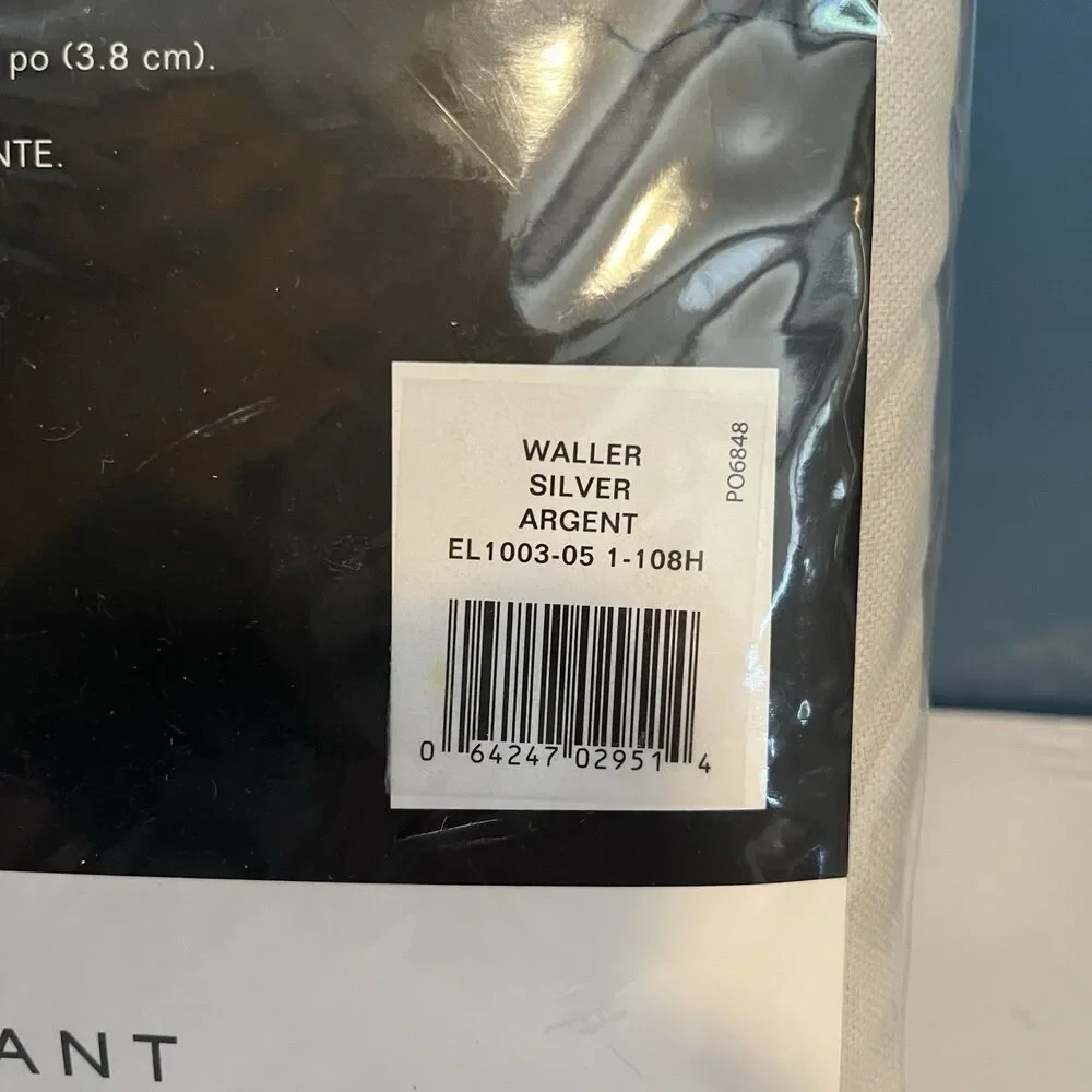 Ralph Lauren Waller Silver Blackout Tab Rod Pocket (1) Single Panel 52”x108”
